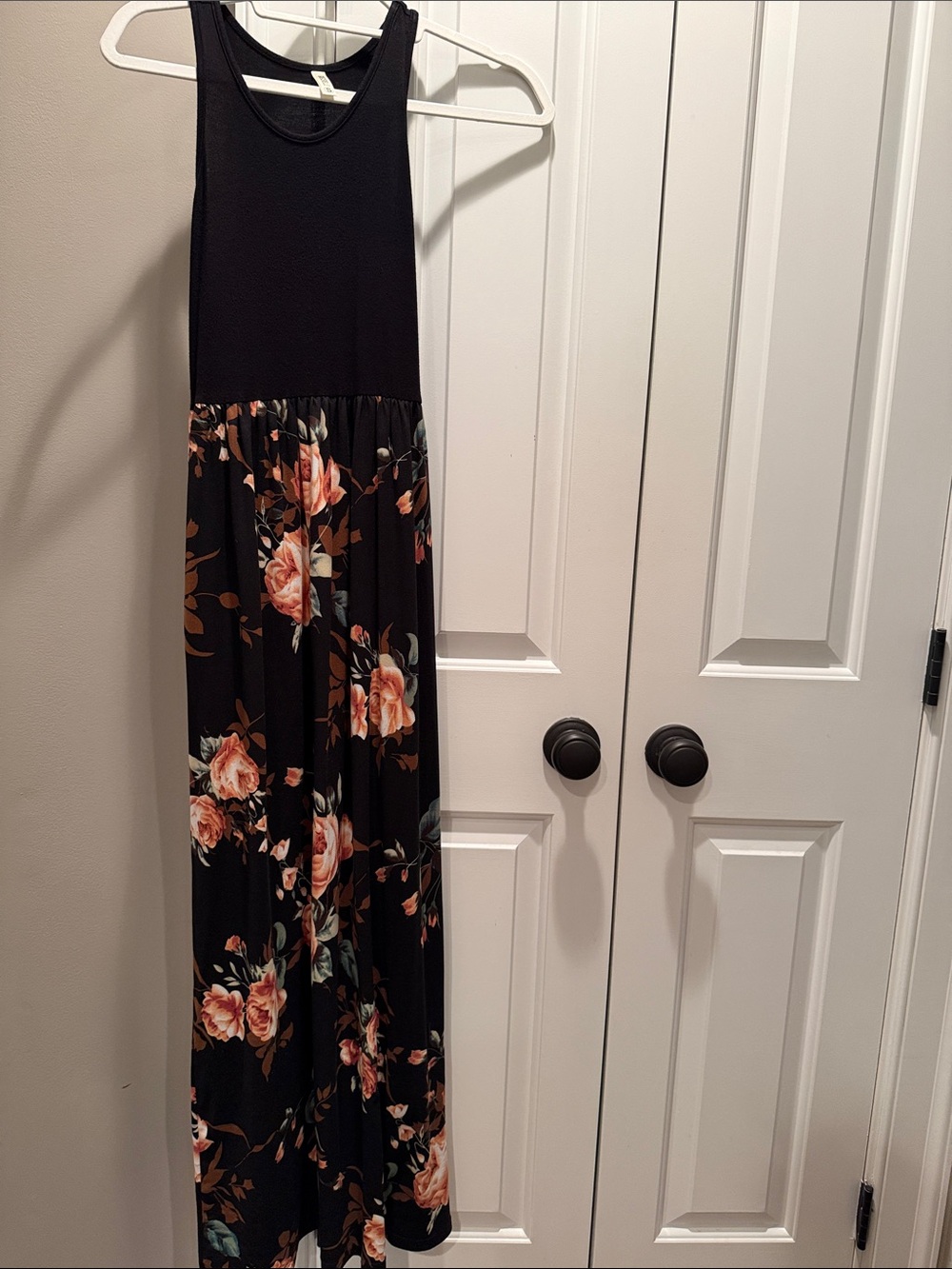 Black Floral Maxi Dress
